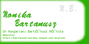 monika bartanusz business card